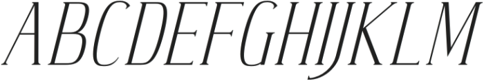 Timehone Italic otf (400) Font UPPERCASE