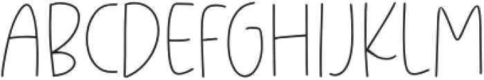 Tiny Thoughts Thin otf (100) Font UPPERCASE