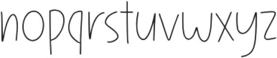 Tiny Thoughts Thin otf (100) Font LOWERCASE