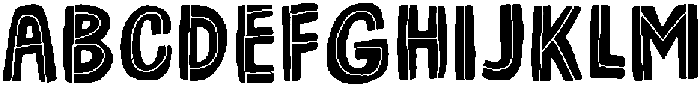 Tiny Words Inline otf (400) Font UPPERCASE