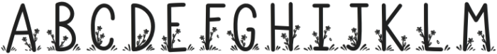 Tiny flowers Regular otf (400) Font UPPERCASE