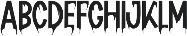 Title Horror Regular otf (400) Font UPPERCASE