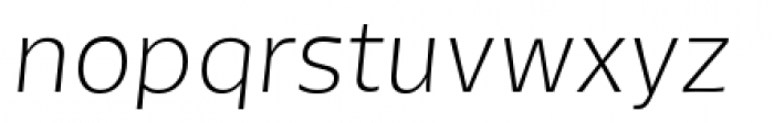 Tikal Sans Light Italic Font LOWERCASE