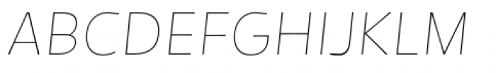 Tikal Sans Thin Italic Font UPPERCASE