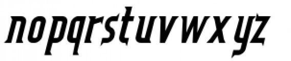 TimeLock Narrow Oblique Font LOWERCASE