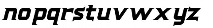 TimeLock Wide Oblique Font LOWERCASE