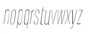 Titular Thin Italic Font LOWERCASE