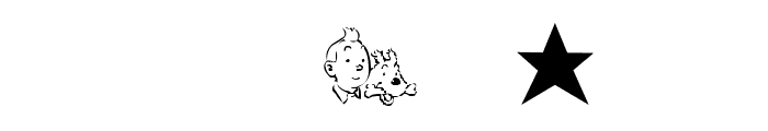TINTIN 3D Font OTHER CHARS