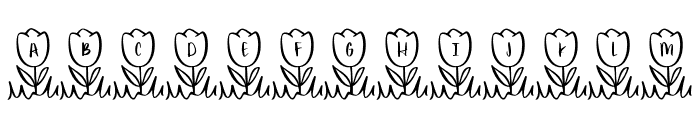 Tidy*Tulips Font UPPERCASE