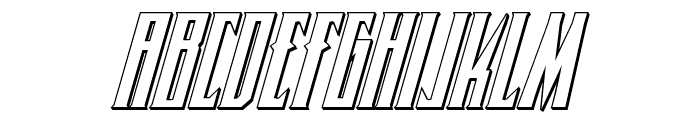 Timberwolf 3D Italic Font UPPERCASE