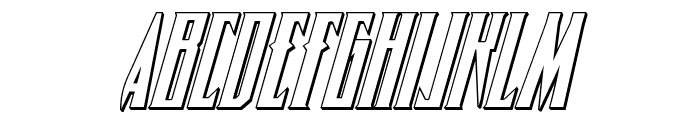Timberwolf 3D Italic Font LOWERCASE