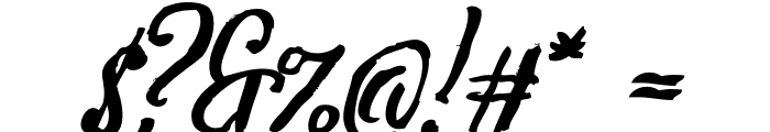 Tipbrush Script Slanted Font OTHER CHARS