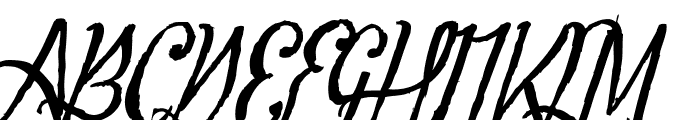 Tipbrush Script Slanted Font UPPERCASE