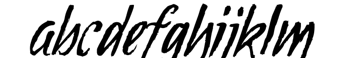 Tipbrush Script Slanted Font LOWERCASE