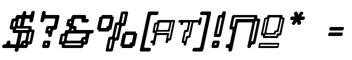 Tipi Slanted Electric Inline Font OTHER CHARS