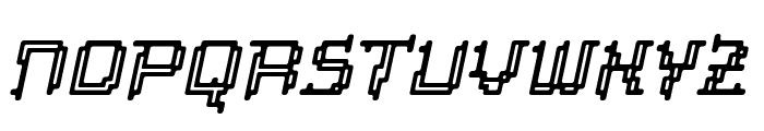 Tipi Slanted Electric Inline Font LOWERCASE