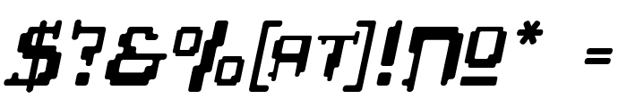 Tipi Slanted Electric Font OTHER CHARS