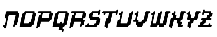 Tipi Slanted Electric Font UPPERCASE