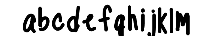 TippyToes X-tra Bold Font LOWERCASE