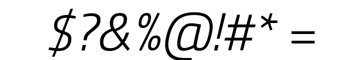 Titillium WebLight Italic Font OTHER CHARS