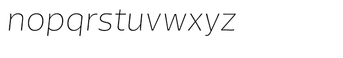 Tikal Sans Extra Light Italic Font LOWERCASE