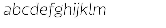 Tikal Sans Light Italic Font LOWERCASE