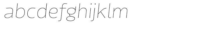 Tikal Sans Thin Italic Font LOWERCASE