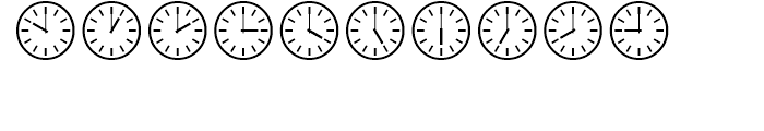 Time Clocks Regular Font OTHER CHARS