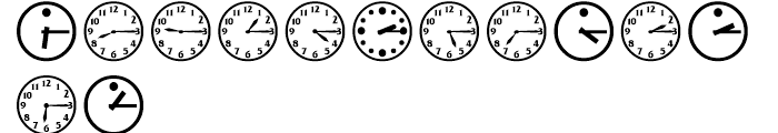 Time Clocks Regular Font UPPERCASE