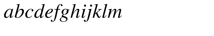 Times Italic Font LOWERCASE