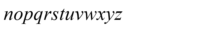 Times New Roman OS Italic Font LOWERCASE