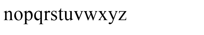 Times New Roman OS Regular Font LOWERCASE