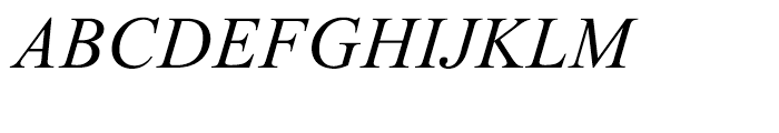 Times New Roman PS Cyrillic Italic Font UPPERCASE