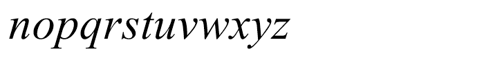Times New Roman PS Greek Italic Font LOWERCASE