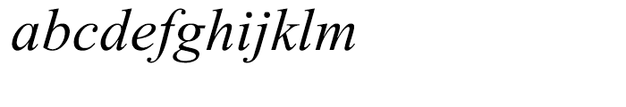 Times New Roman PS Italic Font LOWERCASE