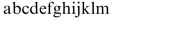 Times New Roman Regular Font LOWERCASE