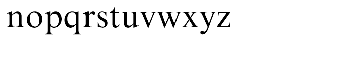 Times New Roman Regular Font LOWERCASE