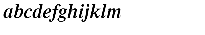 Times Semibold Italic Font LOWERCASE