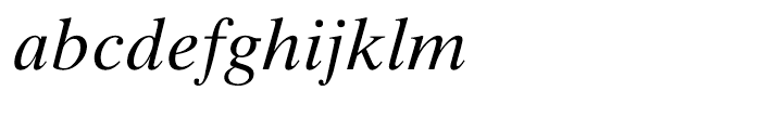 Times Ten Greek Inclined Font LOWERCASE