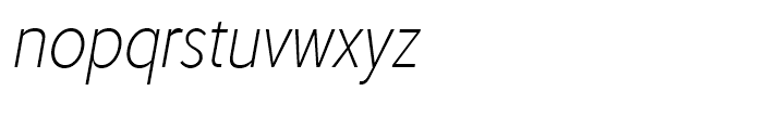 Tip Thin Italic Font LOWERCASE