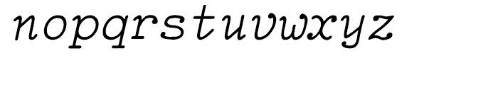 Tired Of Courier Italic Font LOWERCASE