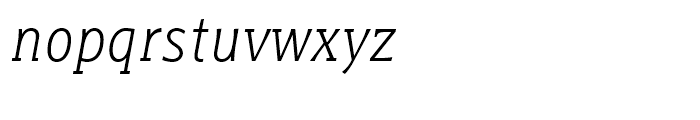 Titla Brus Condensed Light Italic Font LOWERCASE