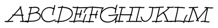 Tight Hand Oblique Font LOWERCASE