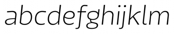 Tikal Sans  Light Italic Font LOWERCASE