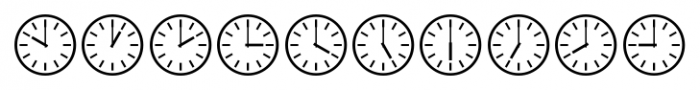 Time Clocks Regular Font OTHER CHARS