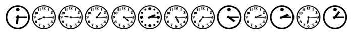 Time Clocks Regular Font UPPERCASE