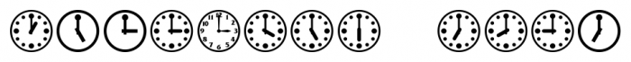 Time Clocks Regular Font LOWERCASE