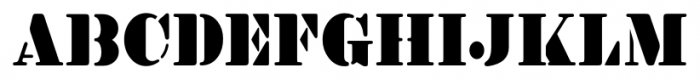 Tin Stencil JNL Regular Font LOWERCASE