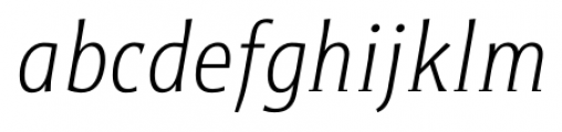 Titla Condensed Light Italic Font LOWERCASE