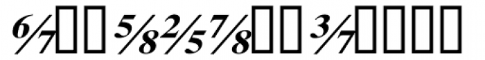 Ti Fractions Bold Italic Font LOWERCASE